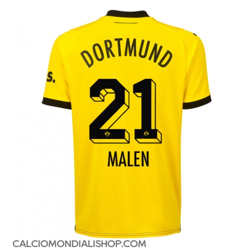 Maglie da calcio Borussia Dortmund Donyell Malen #21 Prima Maglia 2023-24 Manica Corta